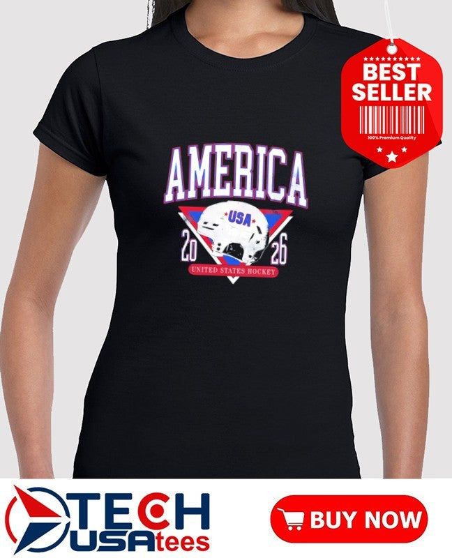 America United States Hockey 2026 helmet shirt