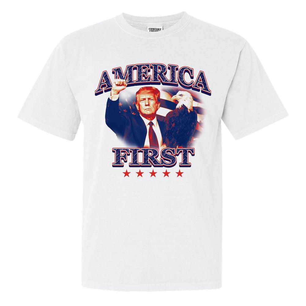 Trump America First Tee Hoodie, Sweatshirt | CoreVibeTees.com (Image 1)