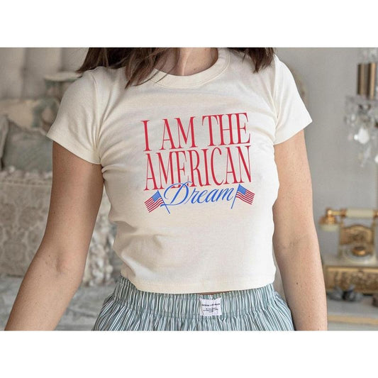 American Dream Tee, USA Baby Tee, American Baby Tee, American Crop Top