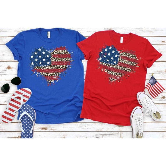 American Flag Shirt American Flag Heart Shirt Patriotic Shirt Usa Shirt 4th Of July Shirt July 4th Shirt Women's American Flag Shirt TK43GN