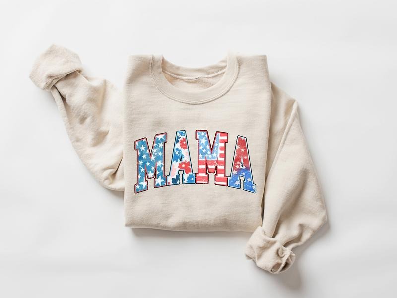 American Mama Sweatshirt Mama 4th Of July Shirt, Retro Mama America Tee, USA Sweatshirt, Retro USA Shirt