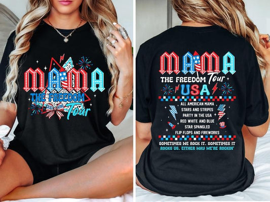 American Mama Tour Shirt 4th Of July 1776 Independence Day America Shirt, Usa American Flag Memorial Day Patriotic Freedom  T-shirt, sweater and Hoodie