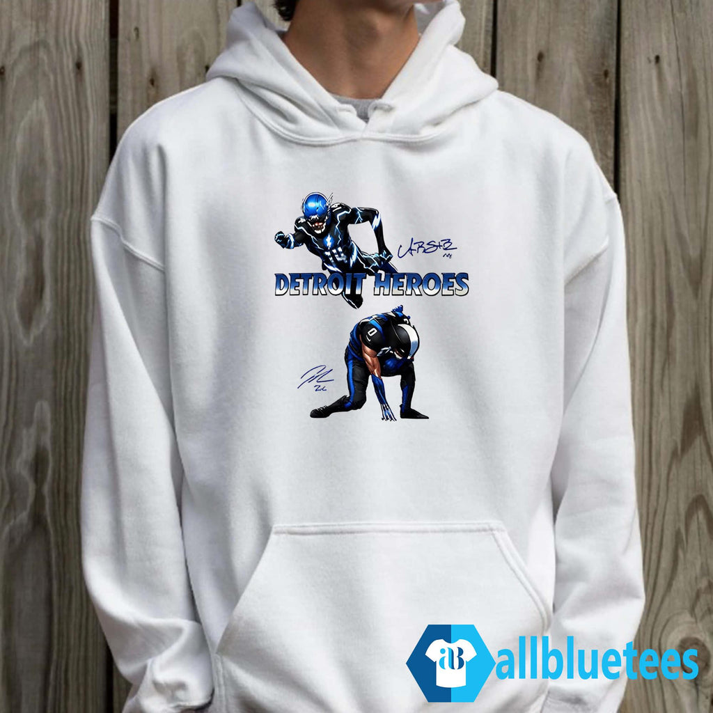 Amon-Ra St. Brown And Jahmyr Gibbs Detroit Heroes Shirt