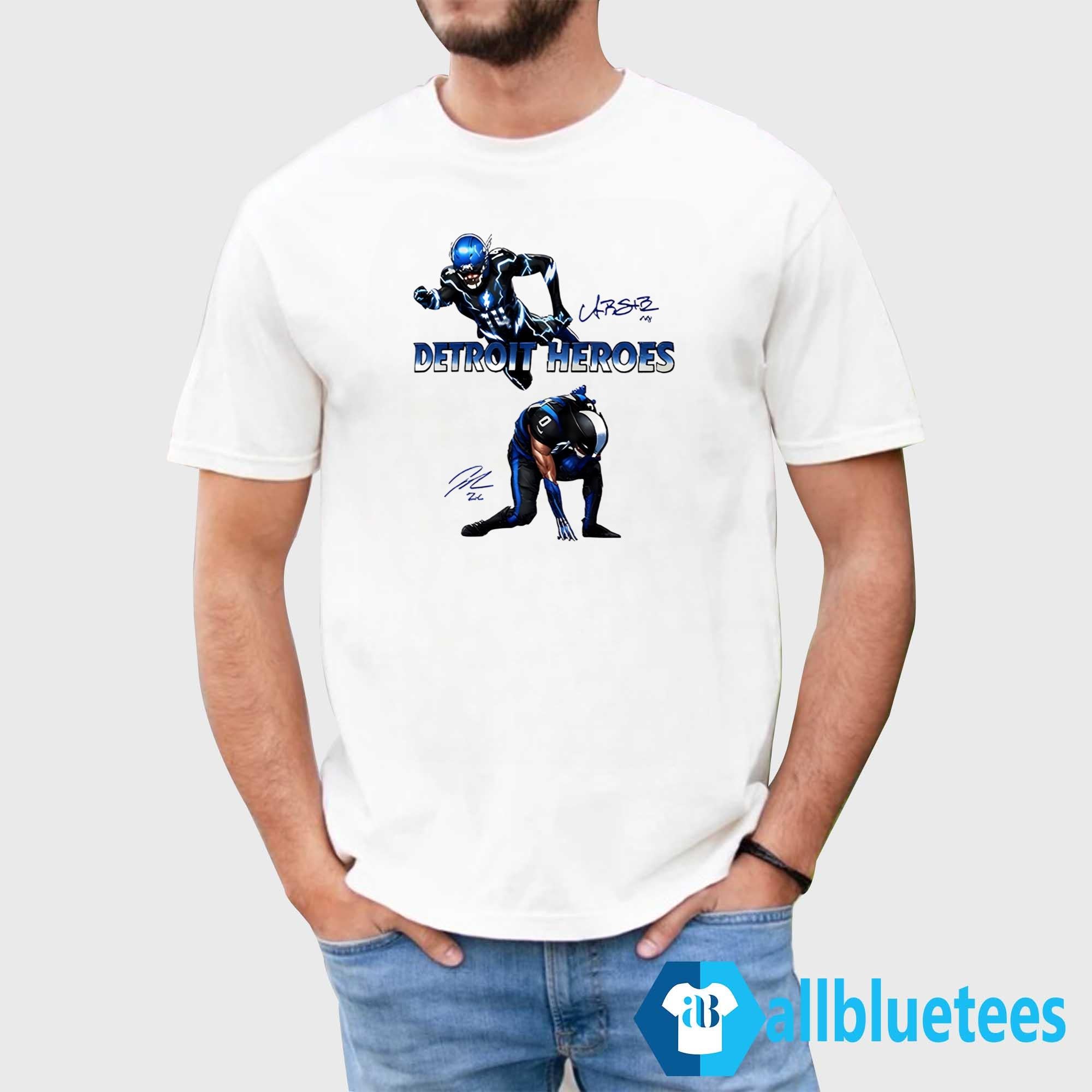 Amon-Ra St. Brown And Jahmyr Gibbs Detroit Heroes Shirt