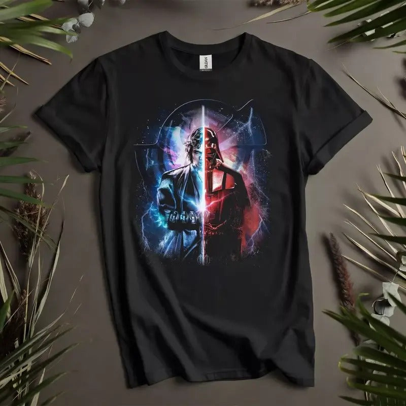 Anakin & Vader T-shirt T-shirt, Men Women Unisex  T-shirt, Cotton For Fans