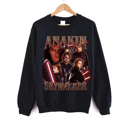 Anakin Skywalker Vintage Unisex Sweatshirt, Vintage Anakin Skywalker For Fans Casual Cotton Fabric Man