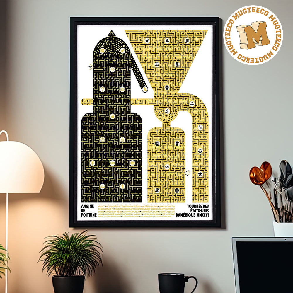 Angine De Poitrine Official 2026 Tour USA Home Decor Poster Cavnas