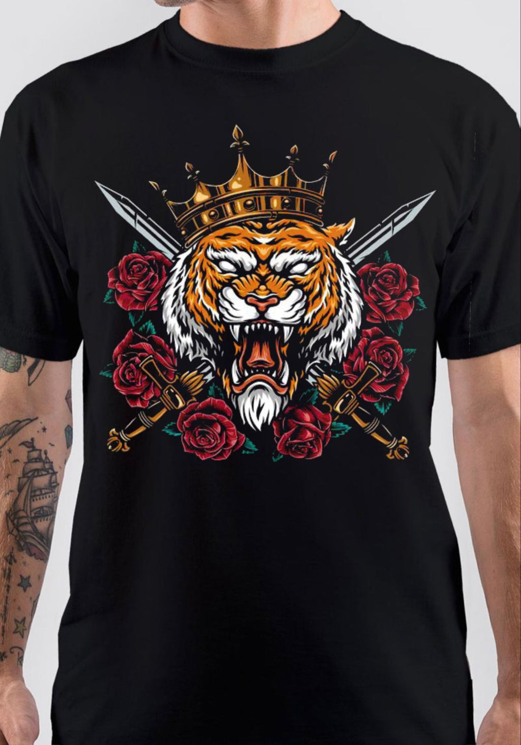 Angry King Tiger T-Shirt Hoodie, Sweatshirt | CoreVibeTees.com
