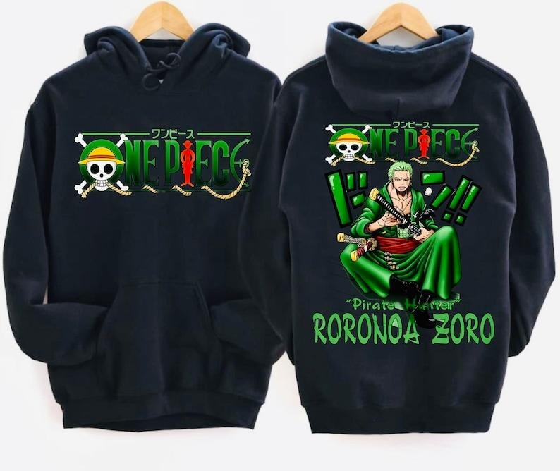 Anime 2 sided hoodie, Vintage One Graphic Piece  Anime Hoodie, anime merch, Anime Lover Sweatshirt, Hoodie manga gift