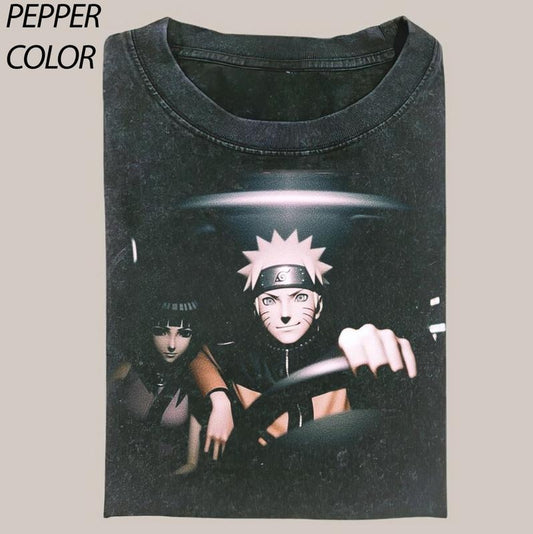 Anime Couples Funny Graphic Tees - Vintage Short Sleeve T-Shirt for Women - 100% Cotton - All Seasons - Menswear, Top