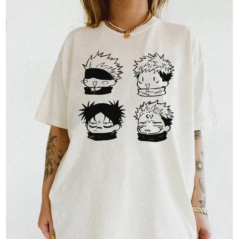 Anime Friends Gojo Sukuna Choso Itadori Shirt, tee, Choso Shirt, Yuji Shirt, Anime Shirt, Gojo Shirt, Anime Fan Gifts Shirt Top Womenswear