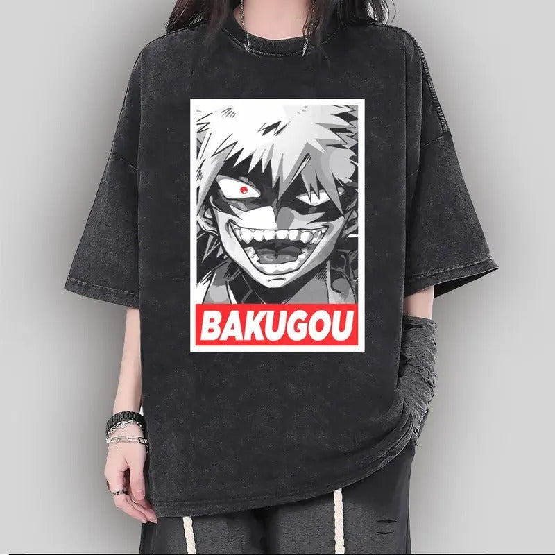 Anime Katsuki Bakugo Shirt, Anime Lover Shirt, Anime My Hero Academy, Anime Manga Shirt, Izuku Anime Gift Men and Women T-shirt Cotton Fabric Sweatshirt, Hoodie, Comfort Colors