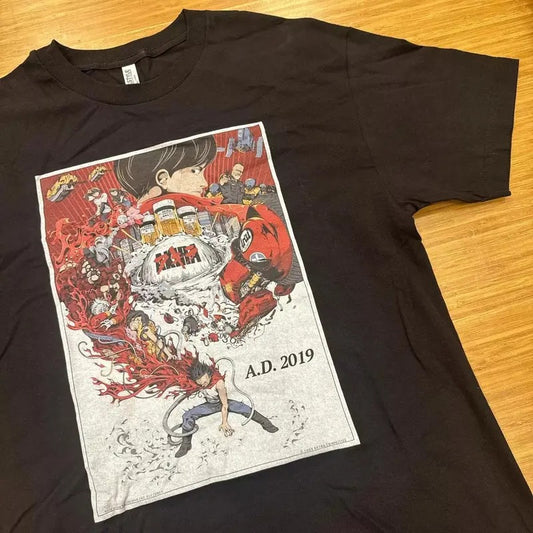 Anime Manga Akira Japanes Black Short sleeve Unisex T shirt vtg