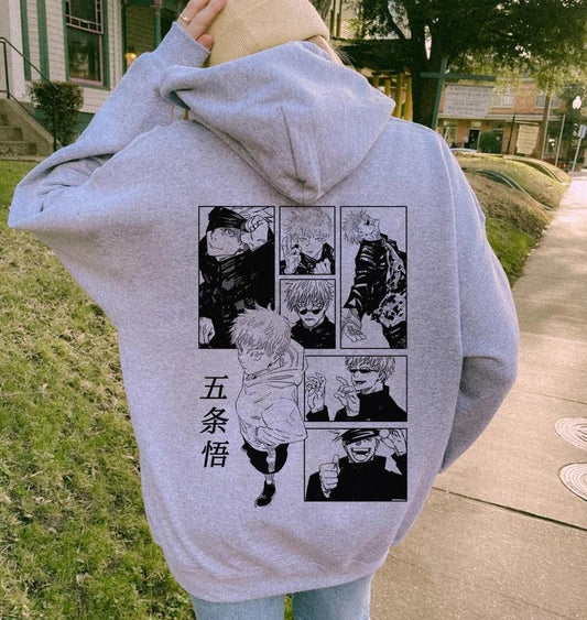 Anime Vintage Anime Hoodie Yuji Gojo Megumi Nanami Anime Lover Gift Anime Merch Anime Lover Sweatshirt Hoodie Gift Sweater Sweatshirt, Hoodie, Comfort Colors