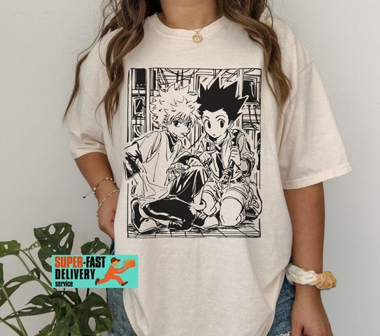 Anime lover gift, gift for anime fan T-shirt Menswear Tops Underwear Tshirt Streetwear Tropical Crewneck Casual Round Neck
