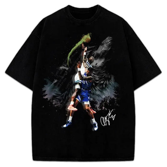 Anthony Howling Wolves Dunk Custom Design Graphic T-Shirt Crewneck Cotton