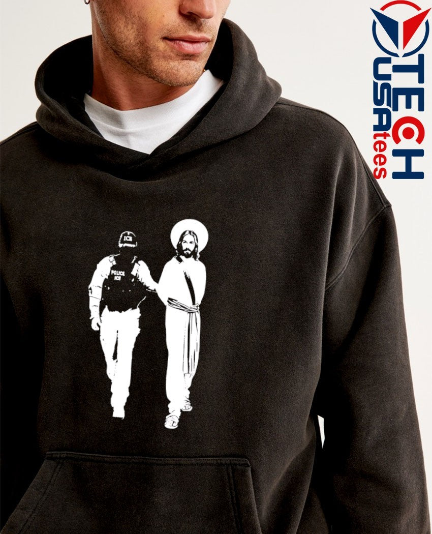 Anti ICE Jesus arrested parody shirt