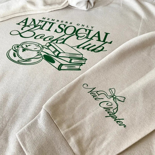 Anti Social Book Club Sweatshirt, Bookish Hoodie, Bookworm Shirt, Booktok Merch, The Story of Us, Gifts for Book Lovers Unisex Sweater