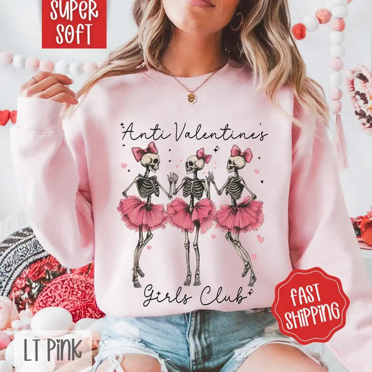 Anti Valentine Sweatshirt, Valentine's Day Crewneck, Holiday Women's Sweater valentine sweatshirt