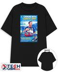 Antonio Johnson cooking with Coach Camp shirt