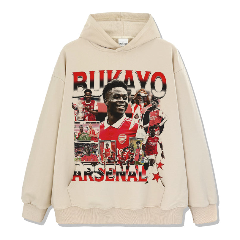 Arsenal By Bukayo Saka Hoodie T-Shirts, Sweatshirt | CoreVibeTees.com (Image 4)