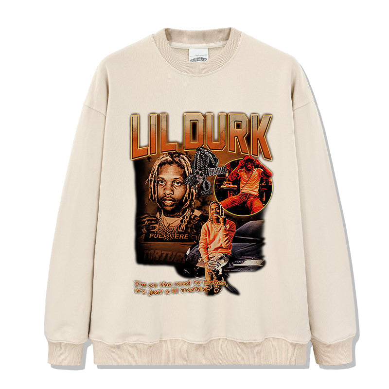 I Am on the Road to Riches,its Just a Lil Traffic by Lil Durk Sweatshirt T-Shirts, Hoodie | CoreVibeTees.com (Image 4)