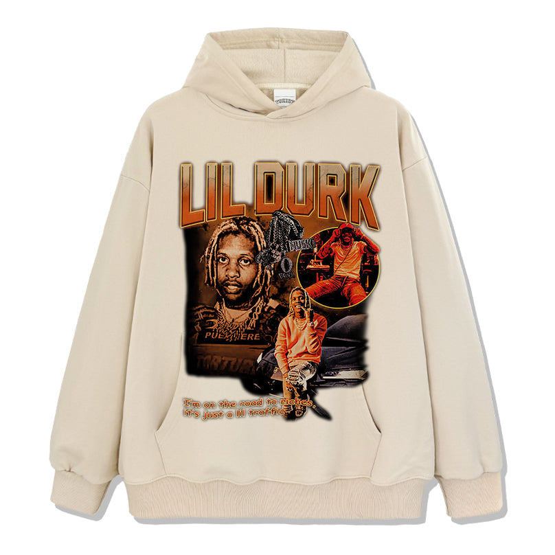 I Am on the Road to Riches,its Just a Lil Traffic by Lil Durk Hoodie T-Shirts, Sweatshirt | CoreVibeTees.com (Image 4)