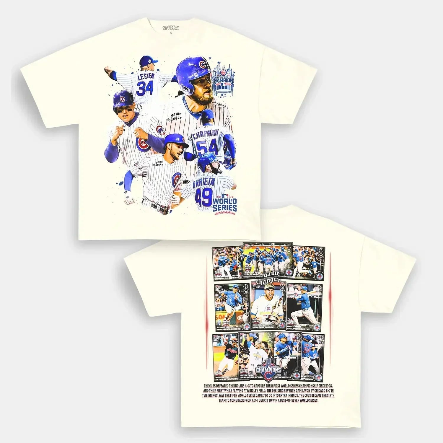World Series champion Cubs  Back Design TEE Hoodie, Sweatshirt | CoreVibeTees.com (Image 3)