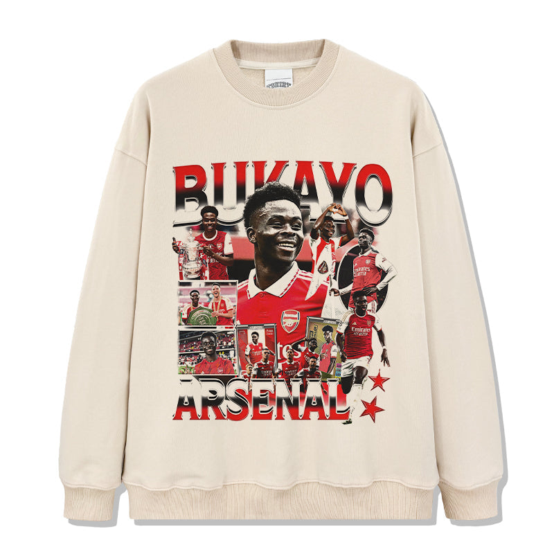 Arsenal By Bukayo Saka Sweatshirt T-Shirts, Hoodie | CoreVibeTees.com (Image 4)