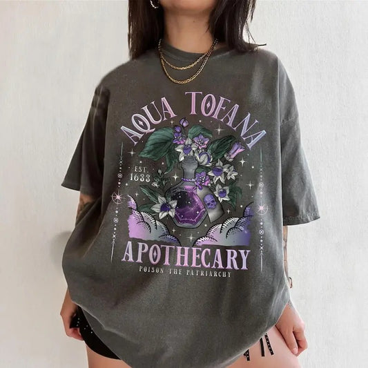 Aqua Tofana T-Shirt, Apothecary Shirt, Poison The Patriarchy, Feminist Shirt, Your Body Your Choice, Funny Feminist Shirt Shortsleevestyle{n002}2
