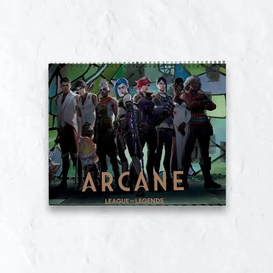 Arcane Calendar 2025 | League of Legends | Jinx, Silco, Viktor, Ekko, Caitlyn, Jayce, Heimerdinger, Vander | Home - Office Decor - Unique Holiday Gift