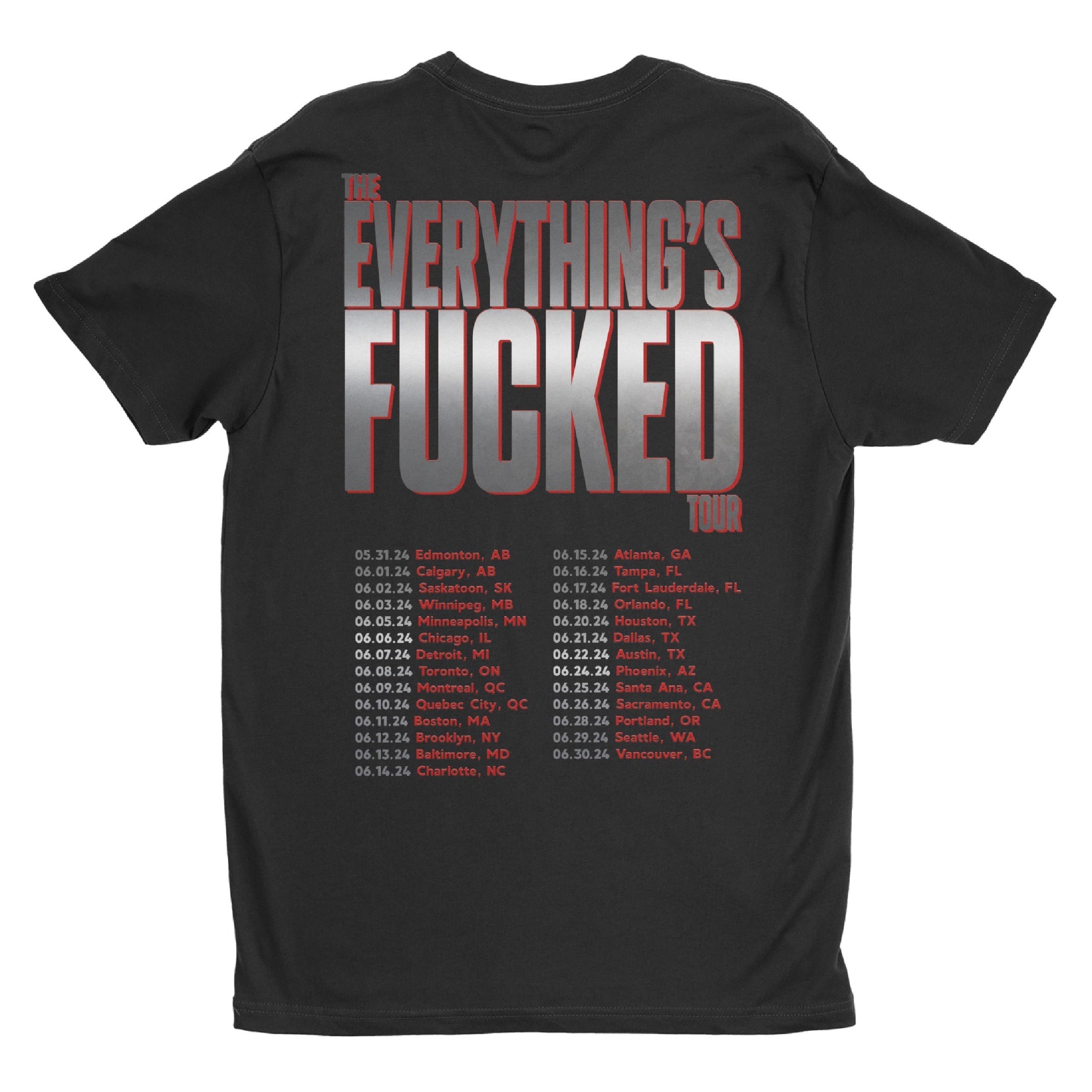 Archspire - Everything's F'ed 2024 Tour t-shirt Hoodie, Sweatshirt | CoreVibeTees.com (Image 3)