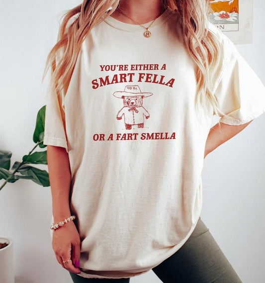 Are You A Smart Fella Or Fart Smella? Retro Cartoon T Shirt, Weird T Shirt, Meme T Shirt, Trash Panda  T-shirt, sweater and Hoodiestyle{n002}2