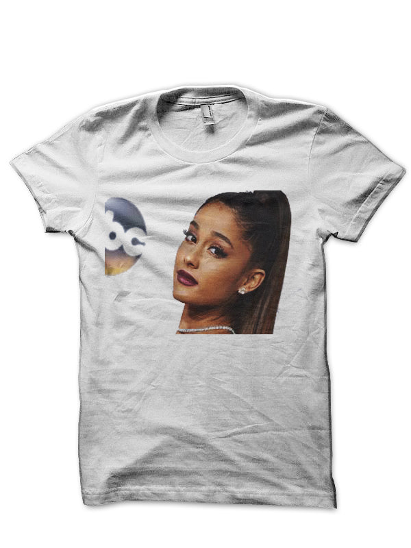 Ariana Grande White T-Shirt Style001 Hoodie, Sweatshirt | CoreVibeTees.com