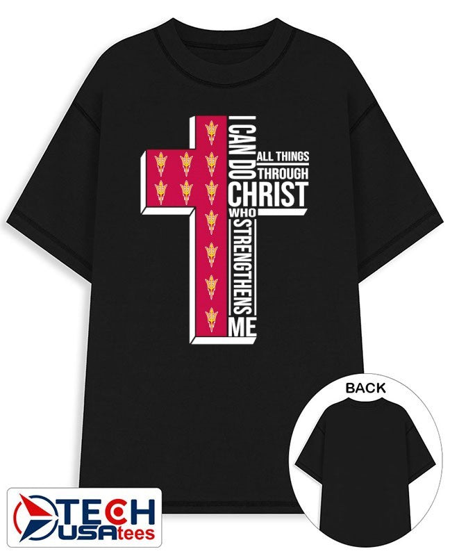 Arizona State Sun Devils Women’s Basketball cross I can do all things through christ who strengthens me shirt