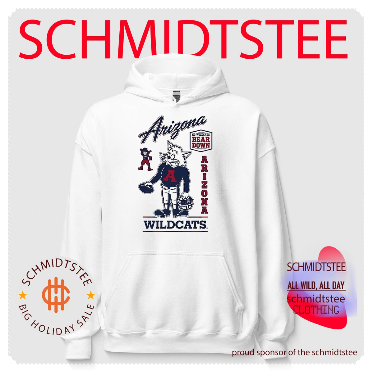 Arizona Wildcats go Wildcats Bear down mascot graphic shirt