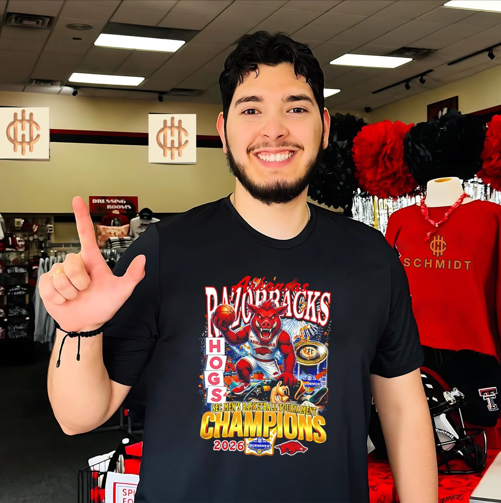 Arkansas Razorbacks mascot SEC Mens Basketball Tournament Champions shirt