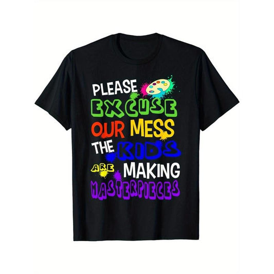 Art teacher, student, child, artist, illustrator, school, painter T-shirt Made in USA