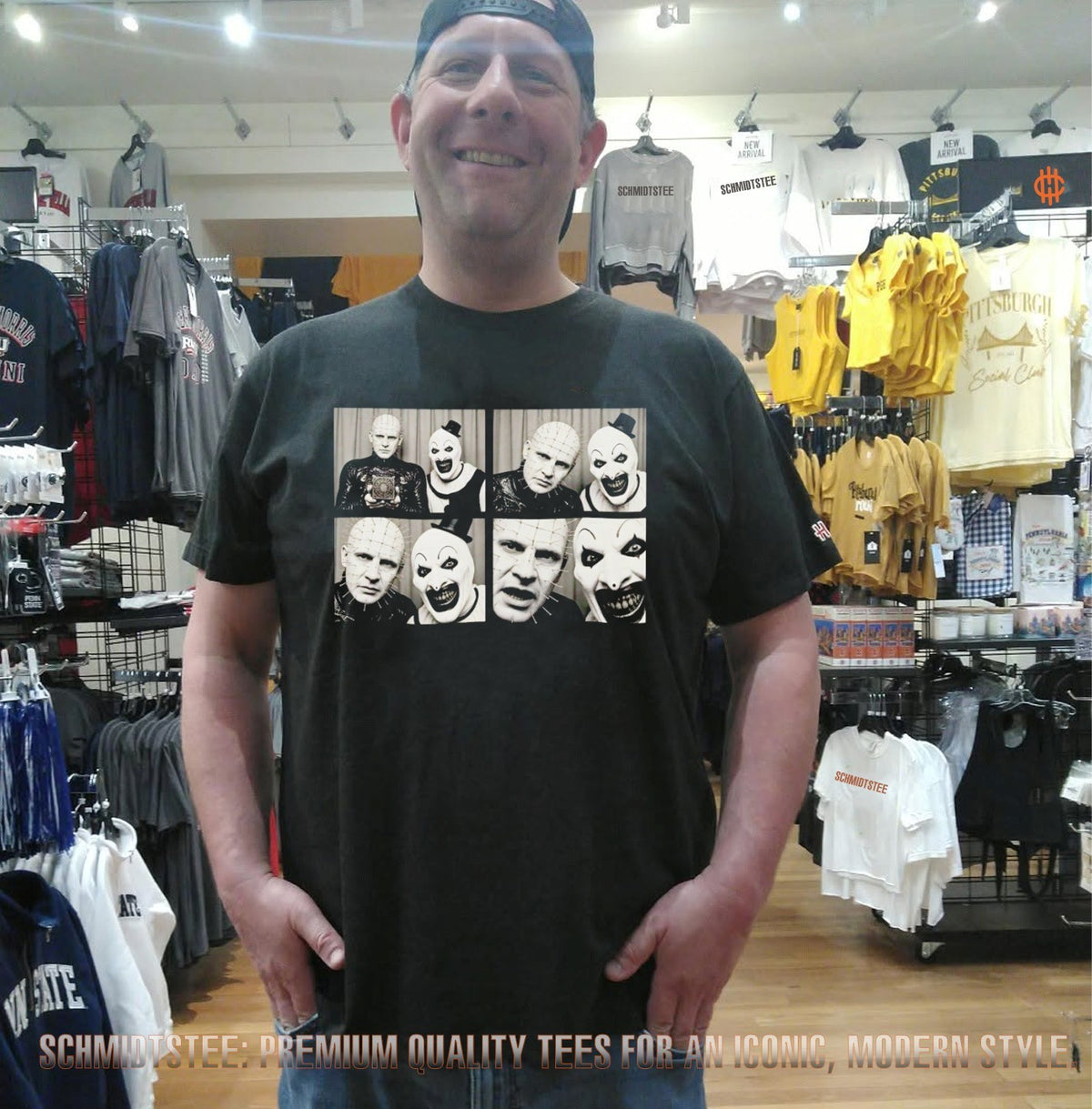 Art the Clown & Pinhead Photo Booth Horror Halloween shirt