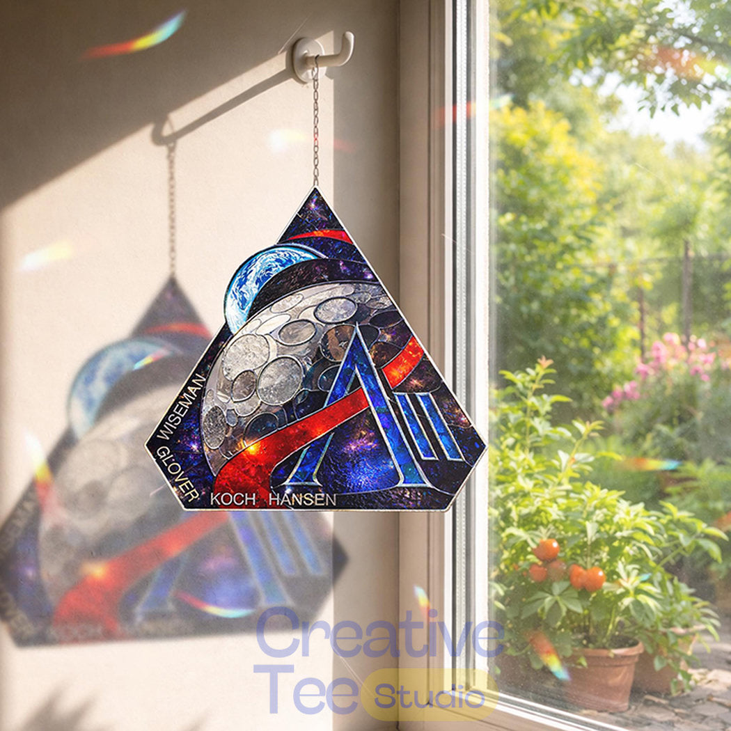 Artemis II Tribute Suncatcher Home Decor
