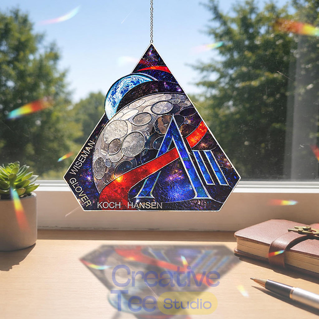 Artemis II Tribute Suncatcher Home Decor
