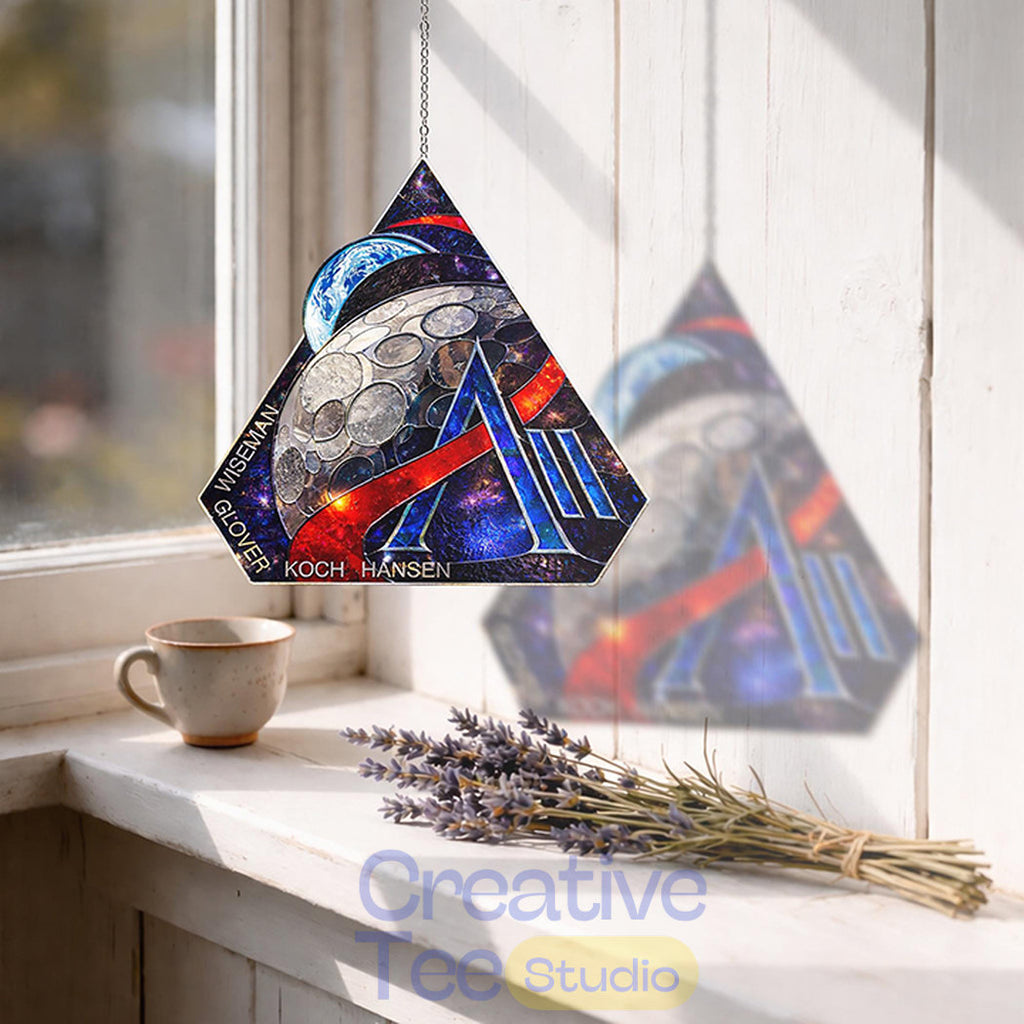 Artemis II Tribute Suncatcher Home Decor