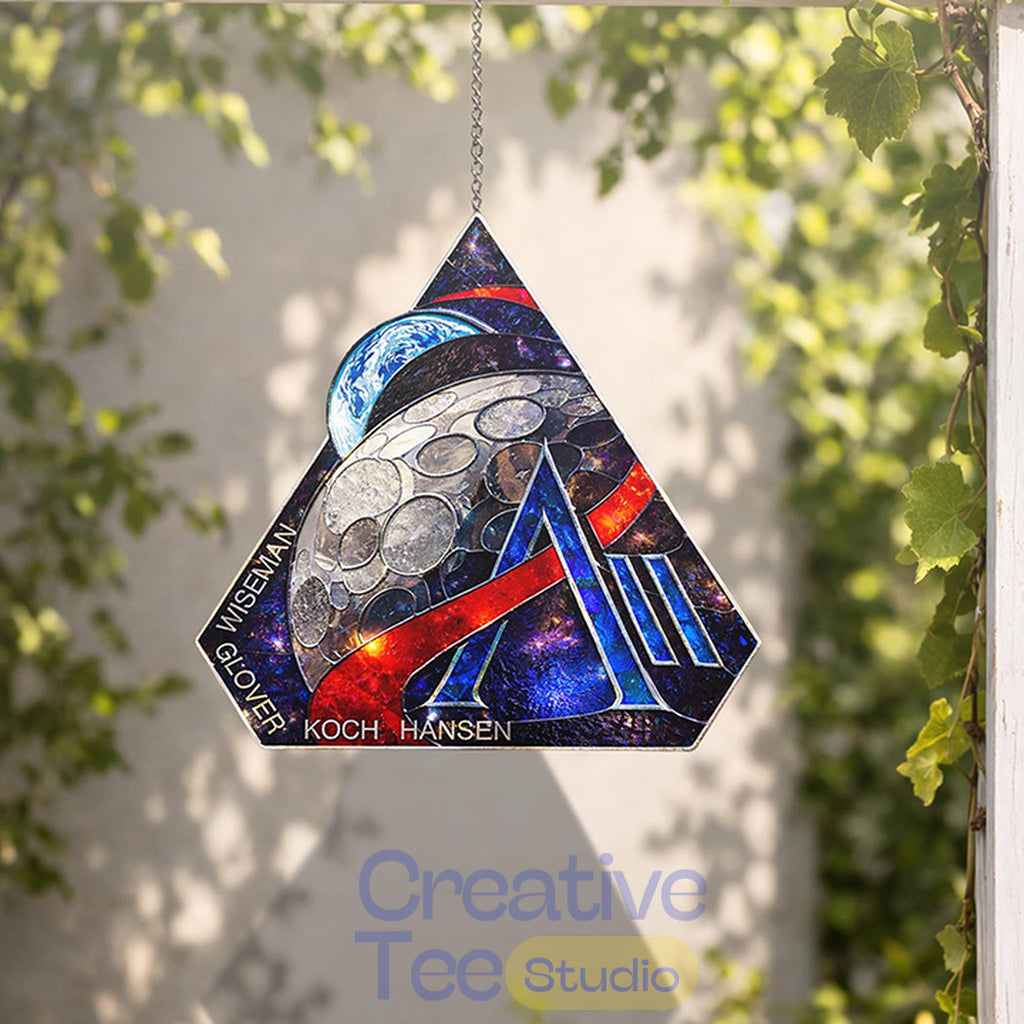 Artemis II Tribute Suncatcher Home Decor