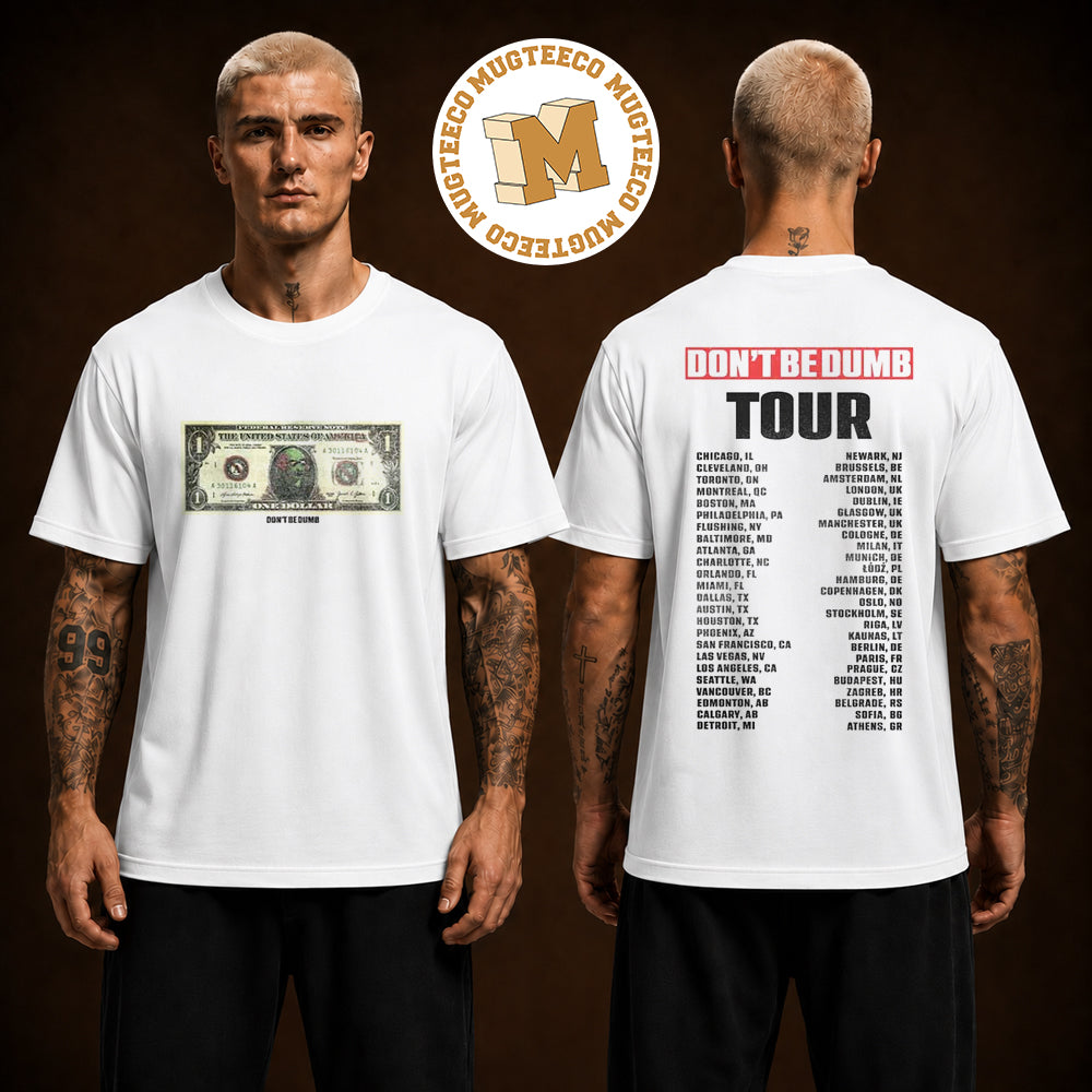 Asap Rocky Dont Be Dumb Tour 2026 Exclusive Two Sided Unisex White T Shirt