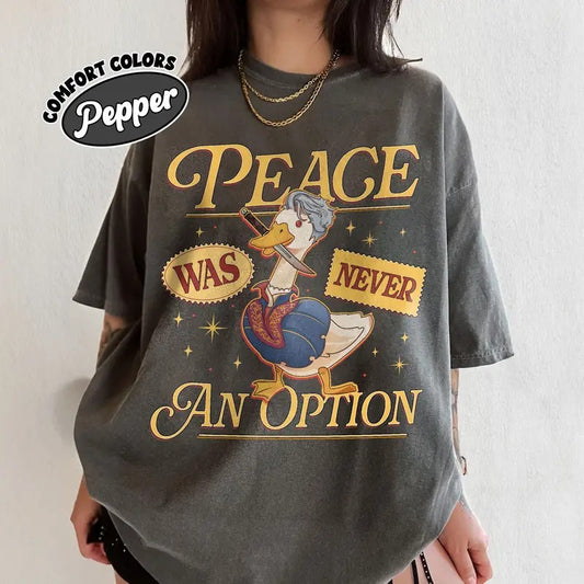 Astarion High Elf Game Comfort Colors Shirt, Peace Was Never An Option T Shirt, Astarion Goose Graphic Tee, Gaming Top Womenswear Love Underwear