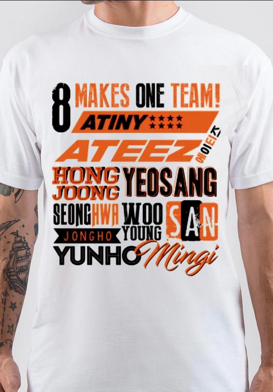 Ateez White T-Shirt Hoodie, Sweatshirt | CoreVibeTees.com