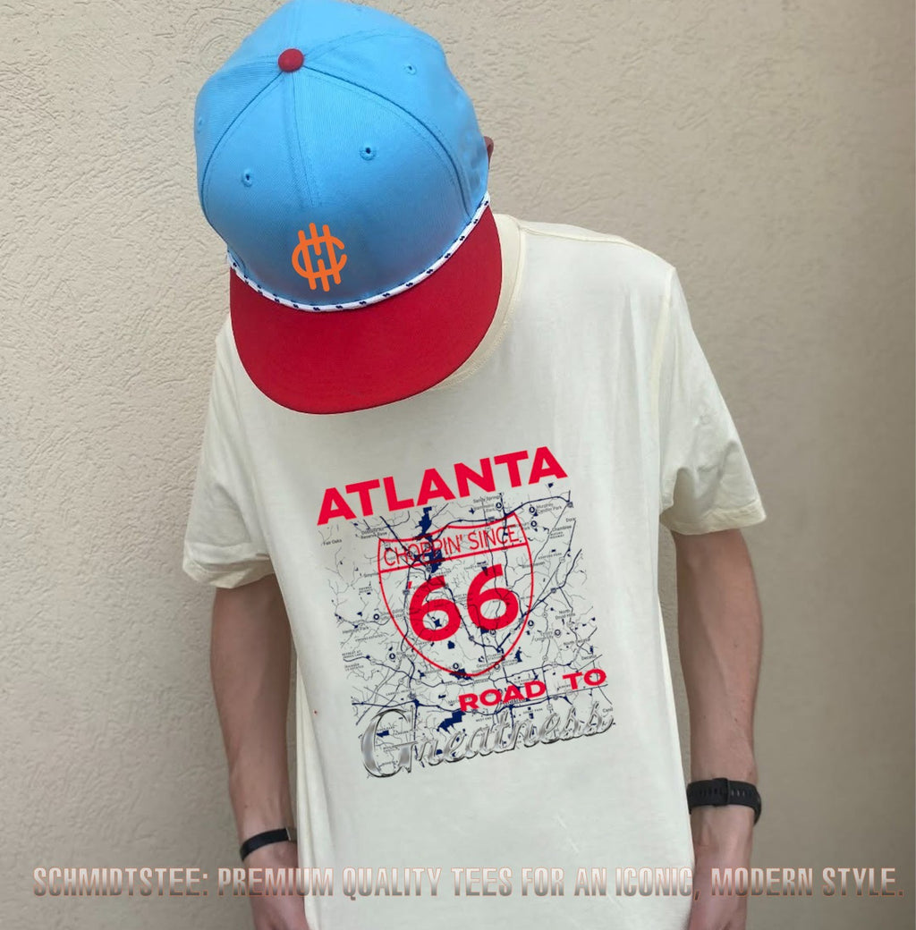 Atlanta Choppin’ Since 66 Road to Greatness map baseball shirt