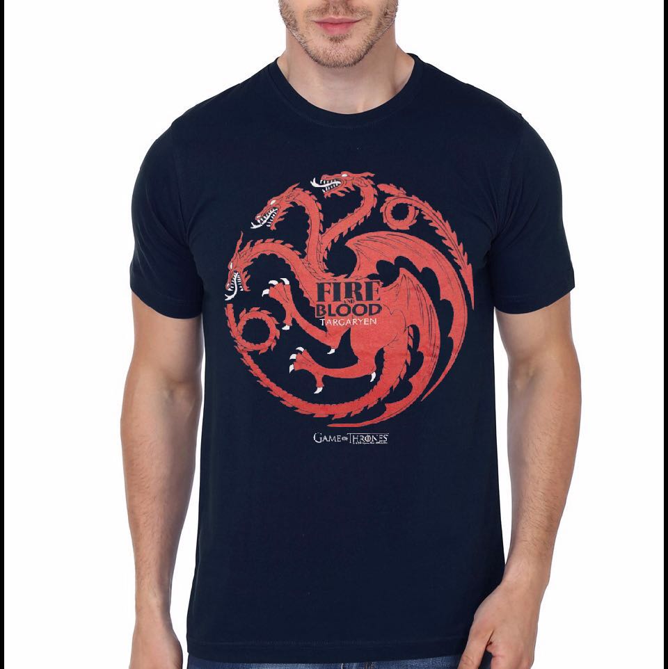 Fire & Blood Navy Blue Tee Hoodie, Sweatshirt | CoreVibeTees.com