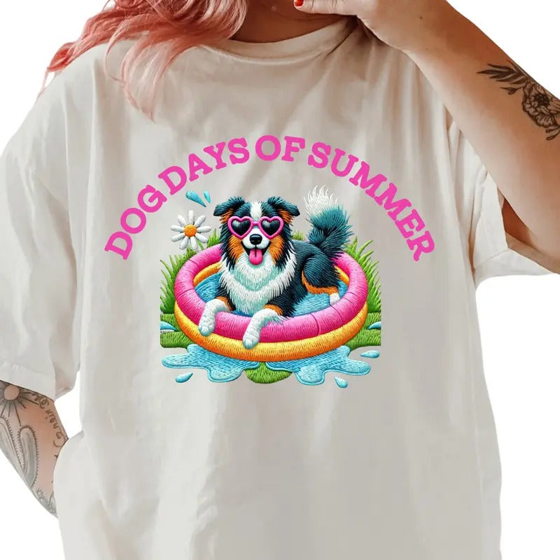 Aussie Dog Days of Summer Shirt ~ Unisex Apparel Relaxed Fit Printed In The USA Clothing Womenswear Casual Comfort Cotton Top Athletic Boho Chic