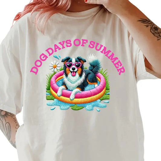 Aussie Dog Days of Summer Shirt ~ Unisex Apparel Relaxed Fit Printed In The USA Clothing Womenswear Casual Comfort Cotton Top Athletic Boho Chic